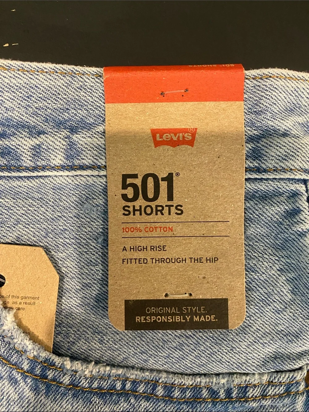Levi's Light Blue Distressed Denim Cutoff Shorts